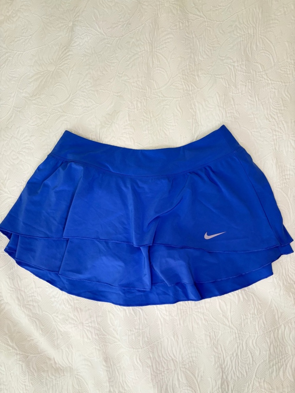 Nike Blue Layered Ruffle Tennis Skirt with under Shorts (Sqorts)
